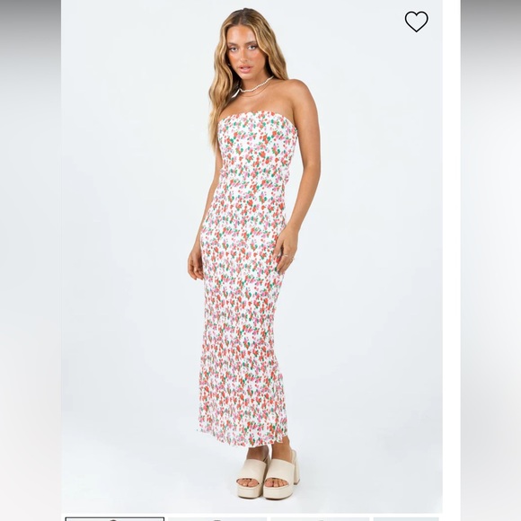 Princess Polly TIARNA STRAPLESS MIDI DRESS FLORAL - Picture 3 of 7